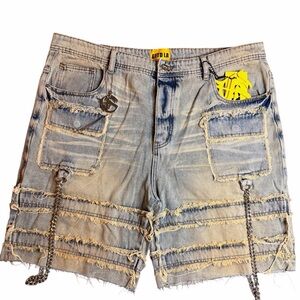 Gftd La Distressed Denim Shorts